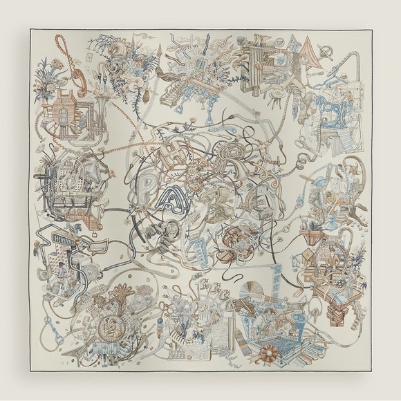 Le Monde d'Hermès shawl 140 - Picture 8 of 8